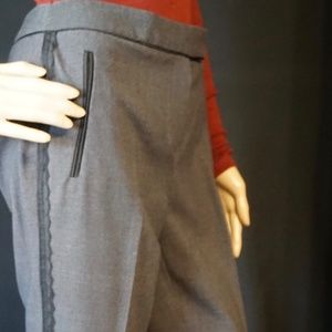 Forever 21 - Tuxedo Lace Trim Sides - Cigarette Style Pants - Gray Size M